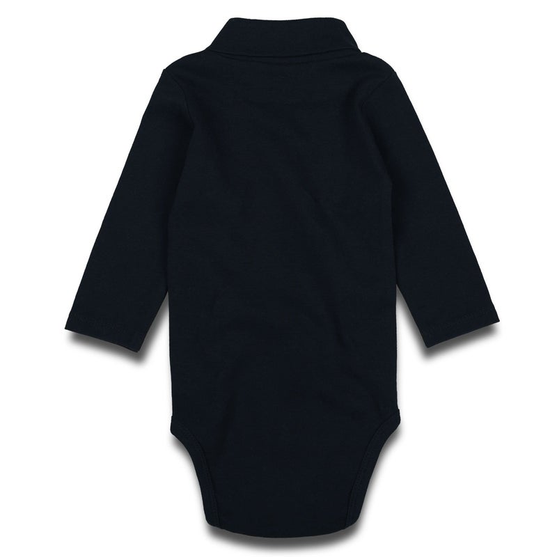 ROMPERINBOX Solid Black Baby Turtleneck Bodysuit Long Sleeve Outfits (Black 9-12 Months) - Image 3